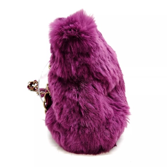 Chanel Coco Mark Purple Fur Shoulder Bag - Picture 4 of 15